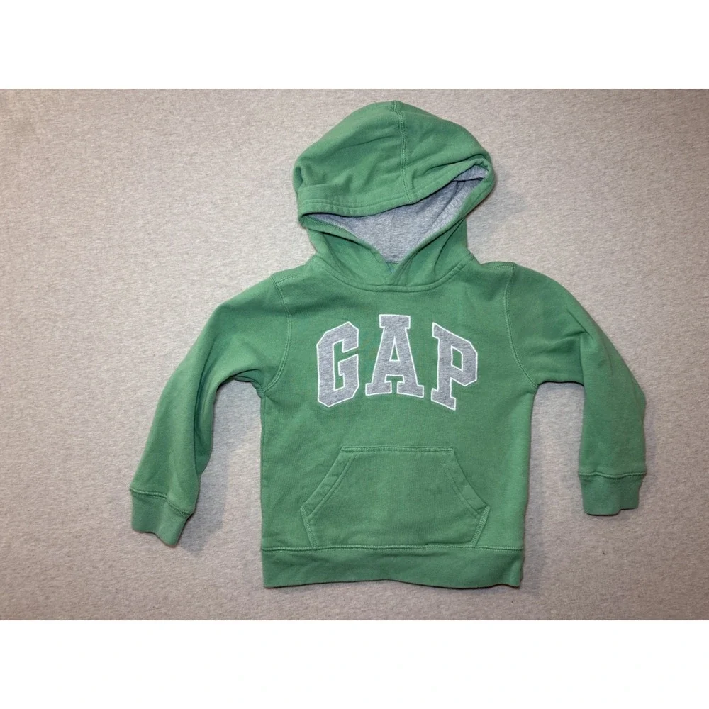 Baby Gap Toddler Hoodie Sweatshirt. 5years. Green Cotton/Polyester Blend.